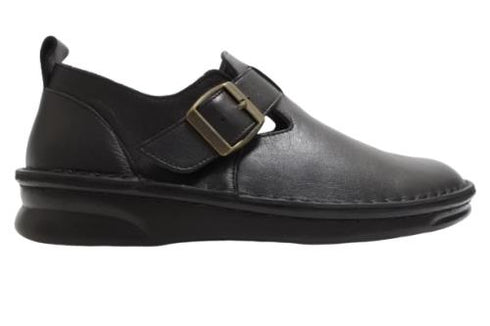 【インコルジェ8005 ブラック】ベルト付カジュアルシューズ