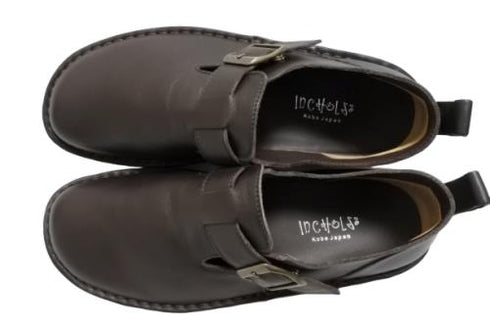 【インコルジェ8005 ダークブラウン】ベルト付カジュアルシューズ