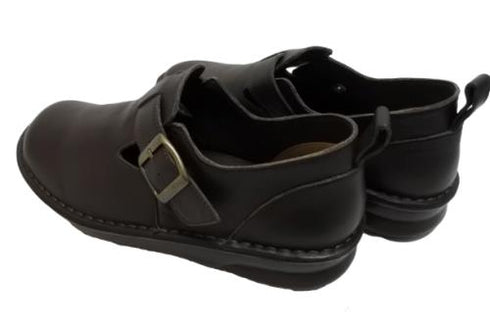 【インコルジェ8005 ダークブラウン】ベルト付カジュアルシューズ