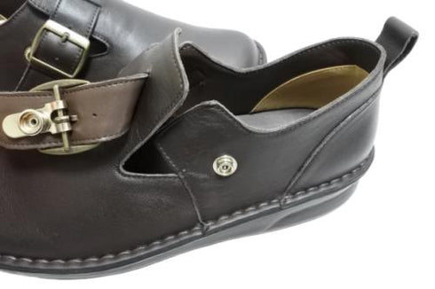 【インコルジェ8005 ダークブラウン】ベルト付カジュアルシューズ