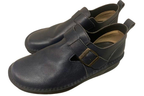 【インコルジェ8005 ネイビー】ベルト付カジュアルシューズ