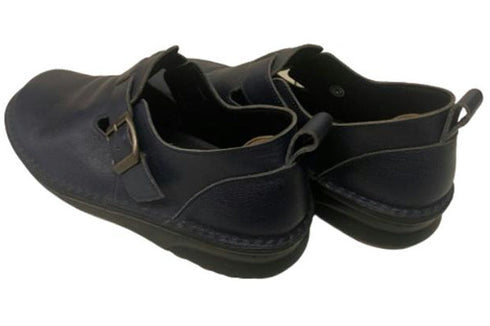 【インコルジェ8005 ネイビー】ベルト付カジュアルシューズ