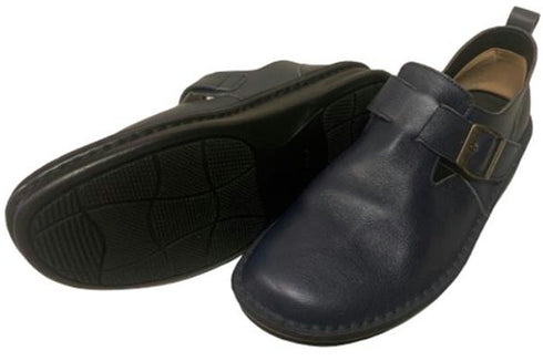 【インコルジェ8005 ネイビー】ベルト付カジュアルシューズ