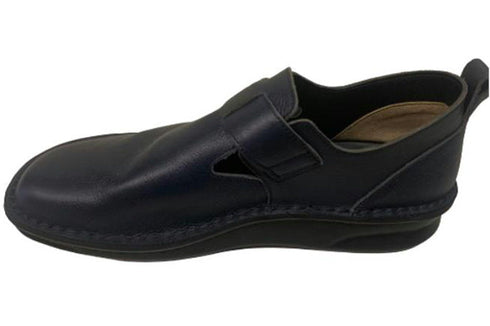 【インコルジェ8005 ネイビー】ベルト付カジュアルシューズ