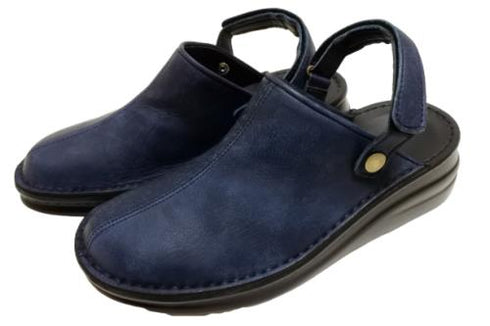 【インコルジェ8171 ネイビー】本革2WAYスリッポンシューズ