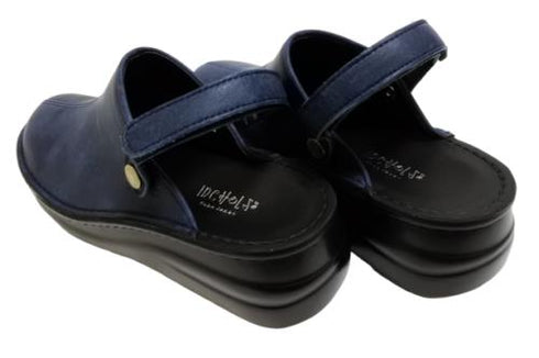 【インコルジェ8171 ネイビー】本革2WAYスリッポンシューズ