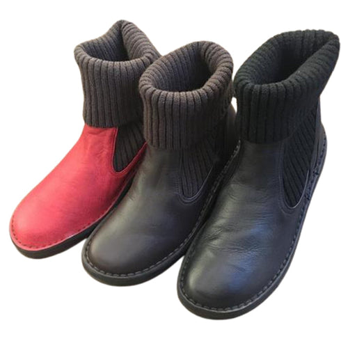 【インコルジェ8172 カーキ】ヒール高ショートニットブーツ