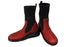 【インコルジェ8172 レッド】ヒール高ショートニットブーツ