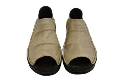 【インコルジェ 8294 グレージュ】オープントゥくしゅくしゅシューズサンダル