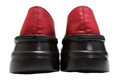 【インコルジェ 8294 レッド】オープントゥくしゅくしゅシューズサンダル