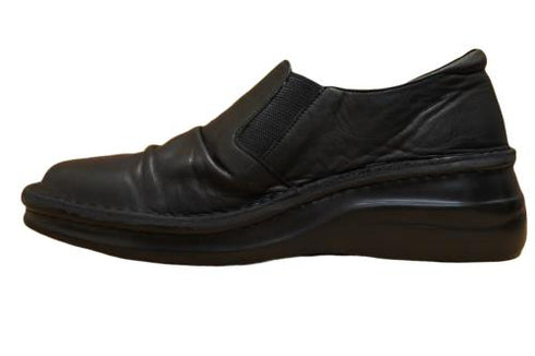 【インコルジェ8303 ブラック】くしゅっとかわいい脱ぎ履きらくらくシューズ