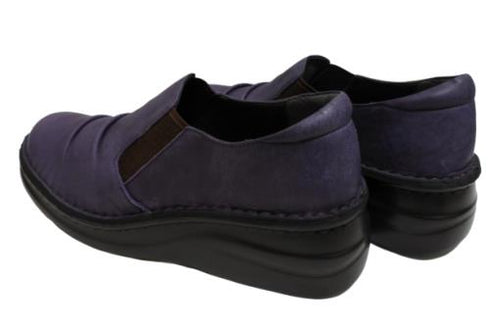 【インコルジェ8303 ダークパープル】くしゅっとかわいい脱ぎ履きらくらくシューズ