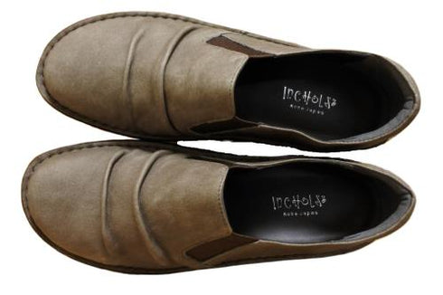 【インコルジェ8303 グレー】くしゅっとかわいい脱ぎ履きらくらくシューズ