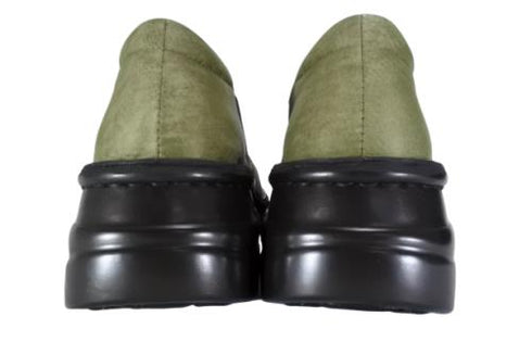 【インコルジェ8303 カーキ】くしゅっとかわいい脱ぎ履きらくらくシューズ