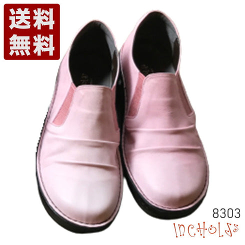 【インコルジェ8303 ラベンダー】くしゅっとかわいい脱ぎ履きらくらくシューズ