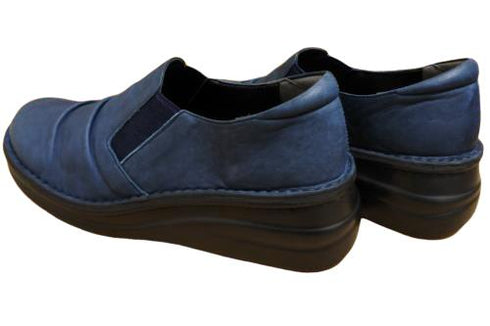 【インコルジェ8303 ネイビー】くしゅっとかわいい脱ぎ履きらくらくシューズ