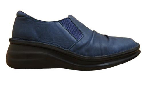 【インコルジェ8303 ネイビー】くしゅっとかわいい脱ぎ履きらくらくシューズ