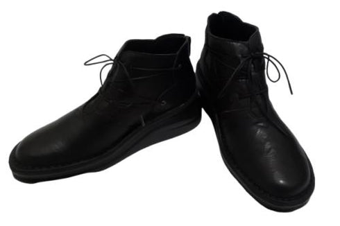 【インコルジェ8308 ブラック】ハイカット靴紐シューズ