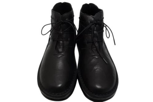 【インコルジェ8308 ブラック】ハイカット靴紐シューズ