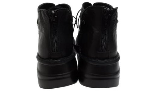 【インコルジェ8308 ブラック】ハイカット靴紐シューズ