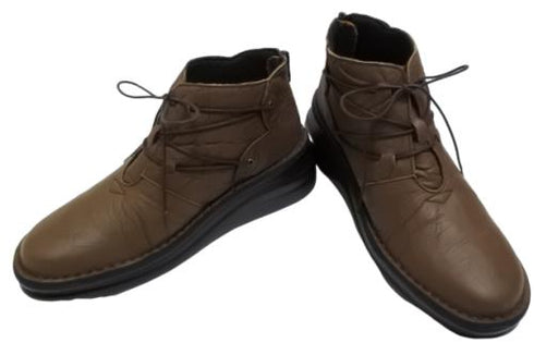 【インコルジェ8308 ダークブラウン】ハイカット靴紐シューズ