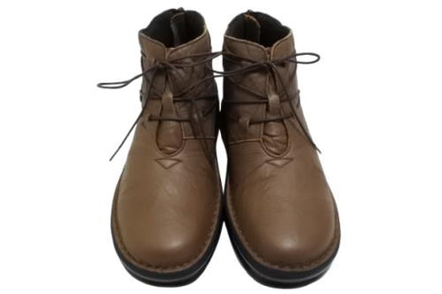 【インコルジェ8308 ダークブラウン】ハイカット靴紐シューズ