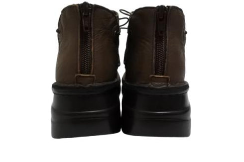 【インコルジェ8308 ダークブラウン】ハイカット靴紐シューズ