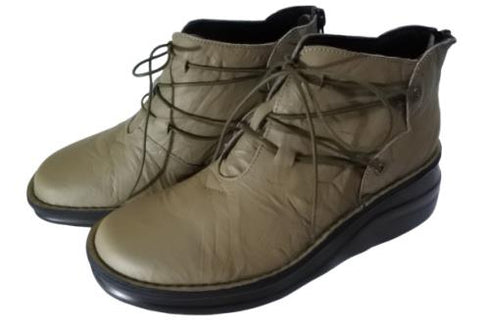 【インコルジェ8308 グレー】ハイカット靴紐シューズ