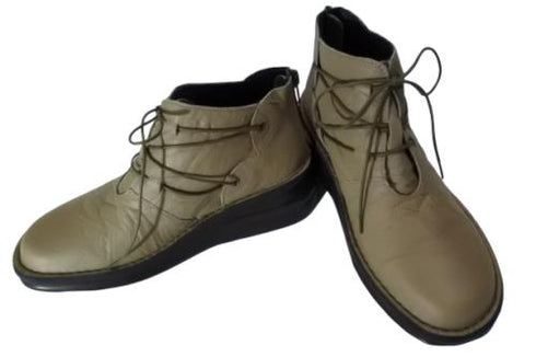 【インコルジェ8308 グレー】ハイカット靴紐シューズ