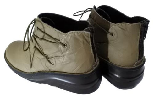 【インコルジェ8308 グレー】ハイカット靴紐シューズ