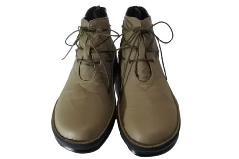 【インコルジェ8308 グレー】ハイカット靴紐シューズ