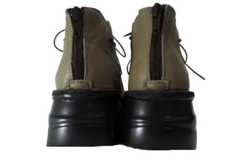 【インコルジェ8308 グレー】ハイカット靴紐シューズ