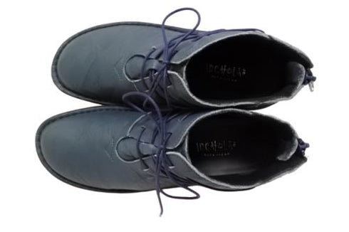 【インコルジェ8308 ネイビー】ハイカット靴紐シューズ
