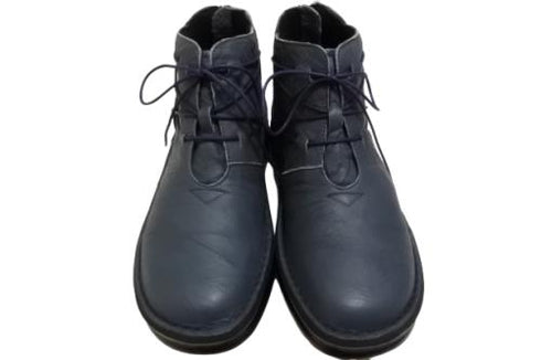 【インコルジェ8308 ネイビー】ハイカット靴紐シューズ