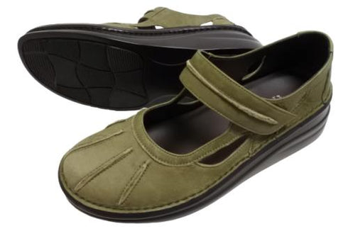 【インコルジェ8315 カーキ】アンティーク調本革シューズ