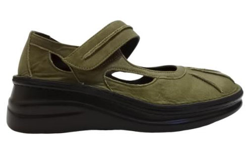 【インコルジェ8315 カーキ】アンティーク調本革シューズ