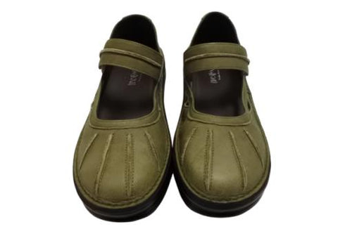 【インコルジェ8315 カーキ】アンティーク調本革シューズ