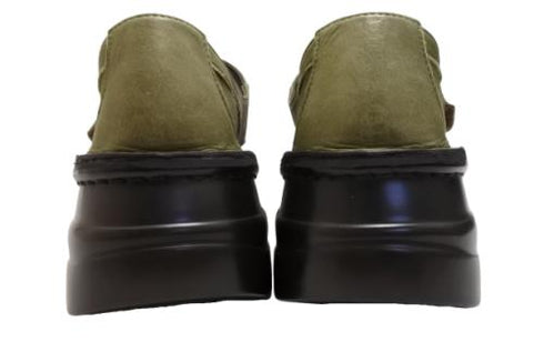 【インコルジェ8315 カーキ】アンティーク調本革シューズ