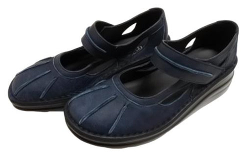 【インコルジェ8315 ネイビー】アンティーク調本革シューズ