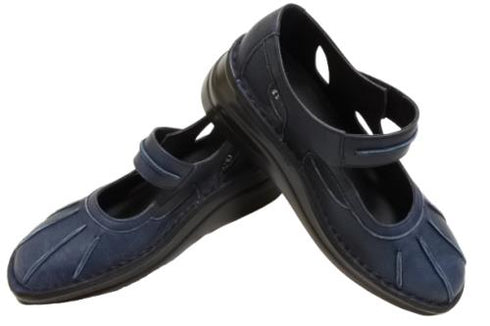 【インコルジェ8315 ネイビー】アンティーク調本革シューズ