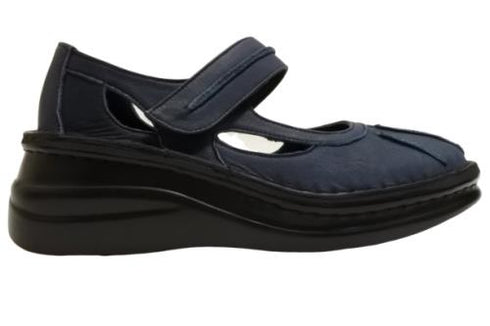 【インコルジェ8315 ネイビー】アンティーク調本革シューズ