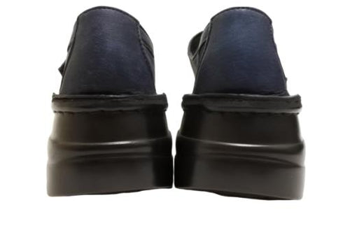 【インコルジェ8315 ネイビー】アンティーク調本革シューズ