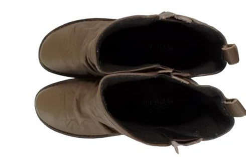 【インコルジェ8331 ダークブラウン】くしゅくしゅサイドゴアショートブーツ