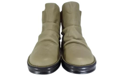 【インコルジェ8331 グレー】くしゅくしゅサイドゴアショートブーツ