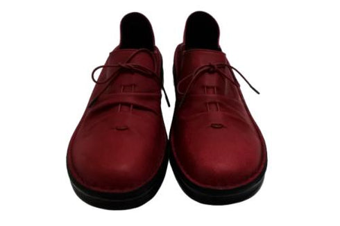 【インコルジェ 8387 レッド】ひと味違う個性派靴紐シューズ