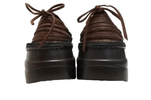 【インコルジェ 8394 ダークブラウン】バックリボンバレエシューズパンプス