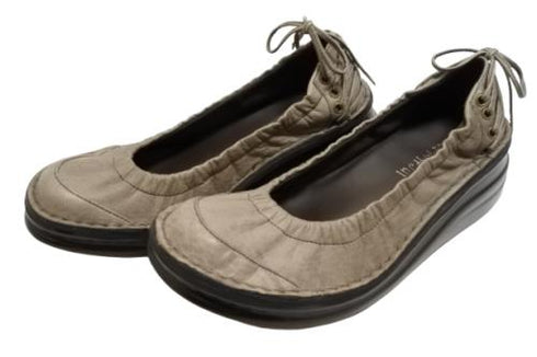 【インコルジェ 8394 グレー】バックリボンバレエシューズパンプス