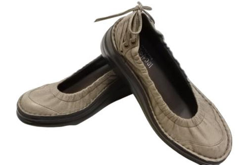 【インコルジェ 8394 グレー】バックリボンバレエシューズパンプス