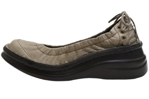 【インコルジェ 8394 グレー】バックリボンバレエシューズパンプス