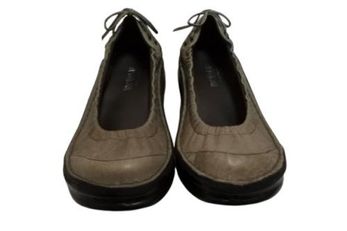 【インコルジェ 8394 グレー】バックリボンバレエシューズパンプス